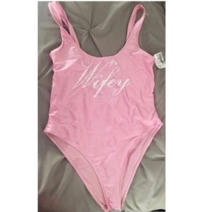 One Piece Wifey Swimsuit NEW WITHOUT TAGS